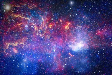 Güzel bulutsu, yıldızlar ve galaksiler. Nasa tarafından döşenmiş bu görüntü unsurları.