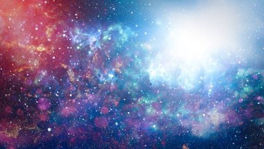 Güzel bulutsu, yıldızlar ve galaksiler. Nasa tarafından döşenmiş bu görüntü unsurları.