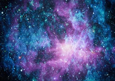 Güzel bulutsu, yıldızlar ve galaksiler. Nasa tarafından döşenmiş bu görüntü unsurları.