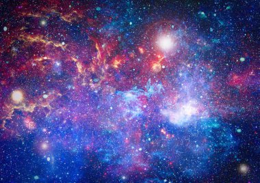 Güzel bulutsu, yıldızlar ve galaksiler. Nasa tarafından döşenmiş bu görüntü unsurları.
