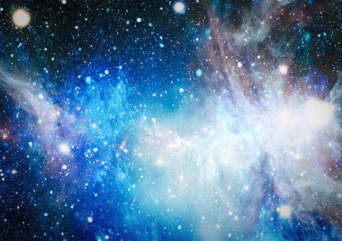 Güzel bulutsu, yıldızlar ve galaksiler. Nasa tarafından döşenmiş bu görüntü unsurları.