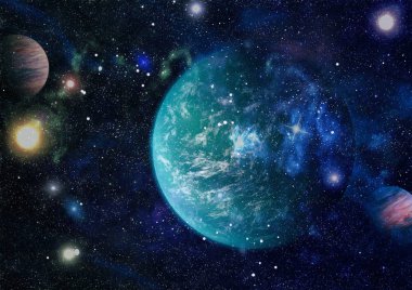 alan birçok ışık yılı uzakta dünya. Nasa tarafından döşenmiş bu görüntü unsurları