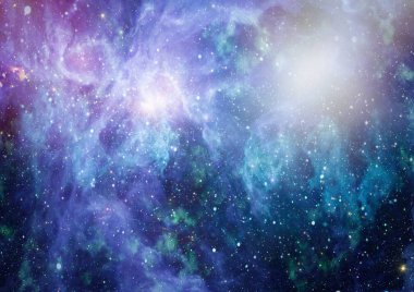 Güzel bulutsu, yıldızlar ve galaksiler. Nasa tarafından döşenmiş bu görüntü unsurları.