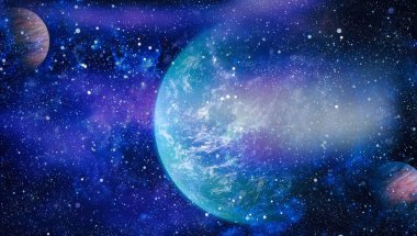 alan birçok ışık yılı uzakta dünya. Nasa tarafından döşenmiş bu görüntü unsurları