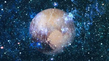 Güzel bulutsu, yıldızlar ve galaksiler. Nasa tarafından döşenmiş bu görüntü unsurları.