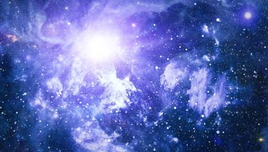 Güzel bulutsu, yıldızlar ve galaksiler. Nasa tarafından döşenmiş bu görüntü unsurları.