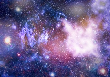 Güzel bulutsu, yıldızlar ve galaksiler. Nasa tarafından döşenmiş bu görüntü unsurları.