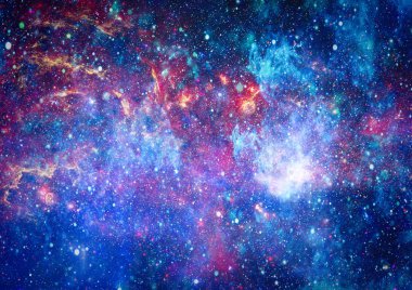 Güzel bulutsu, yıldızlar ve galaksiler. Nasa tarafından döşenmiş bu görüntü unsurları.