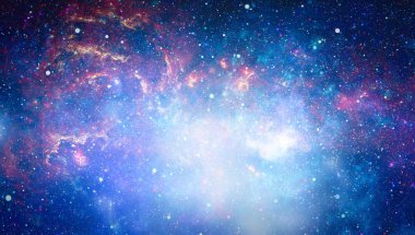 Güzel bulutsu, yıldızlar ve galaksiler. Nasa tarafından döşenmiş bu görüntü unsurları.