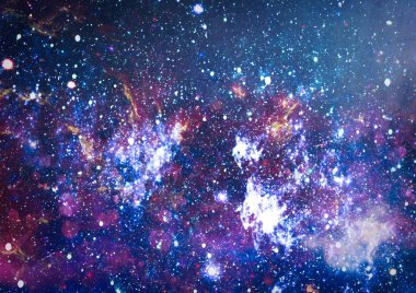 Güzel bulutsu, yıldızlar ve galaksiler. Nasa tarafından döşenmiş bu görüntü unsurları.