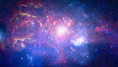 Güzel bulutsu, yıldızlar ve galaksiler. Nasa tarafından döşenmiş bu görüntü unsurları.