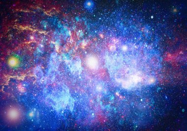 Güzel bulutsu, yıldızlar ve galaksiler. Nasa tarafından döşenmiş bu görüntü unsurları.
