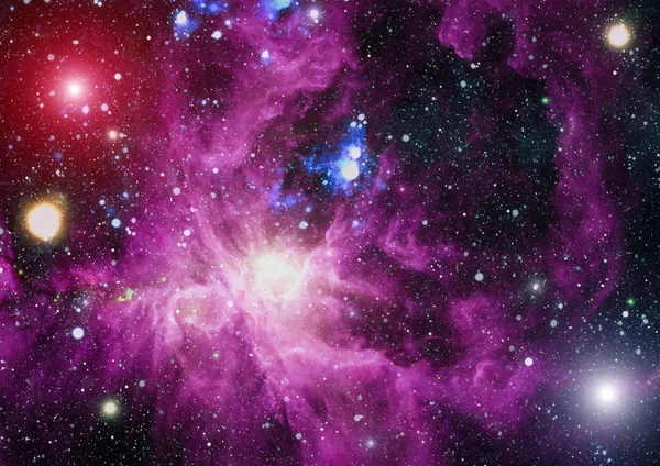 美丽的星云 恒星和星系 这幅图像由美国国家航空航天局提供的元素 — 图库照片