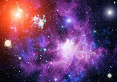 birçok ışık yılı uzakta dünya derin uzayda yıldız alanı. Bu görüntü nasa tarafından döşenmiş unsurları