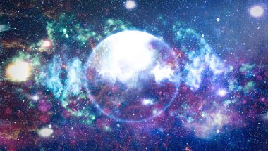 birçok ışık yılı uzakta dünya derin uzayda yıldız alanı. Bu görüntü nasa tarafından döşenmiş unsurları