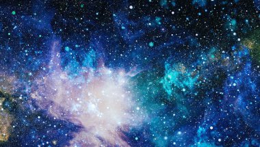 Fütürist soyut alan arkaplanı. Yıldızlı ve nebulalı gece gökyüzü. Bu görüntünün elementleri NASA tarafından desteklenmektedir