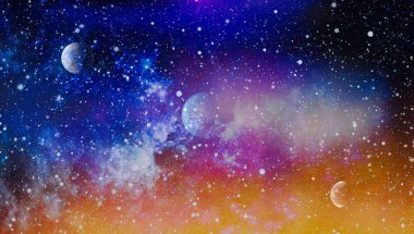 birçok ışık yılı uzakta dünya derin uzayda yıldız alanı. Bu görüntü nasa tarafından döşenmiş unsurları