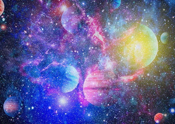 Uzayda Ateşli Bir Patlama Evrenin Soyut Çizimi Görüntünün Elementleri Nasa — Stok fotoğraf