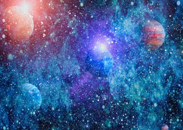 Een Felle Explosie Ruimte Abstracte Illustratie Van Het Universum Elementen — Stockfoto