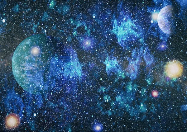 Futuristische Abstrakte Raumhintergründe Nachthimmel Mit Sternen Und Nebel Elemente Dieses — Stockfoto