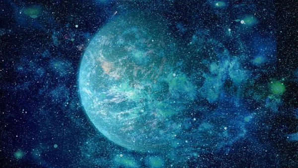 Fütürist Soyut Alan Arkaplanı Yıldızlı Nebulalı Gece Gökyüzü Görüntünün Elementleri — Stok fotoğraf