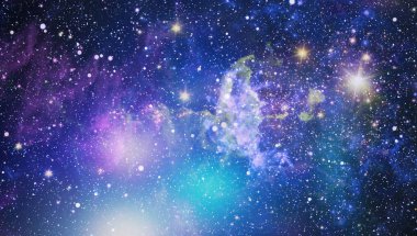 Fütürist soyut alan arkaplanı. Yıldızlı ve nebulalı gece gökyüzü. Bu görüntünün elementleri NASA tarafından desteklenmektedir