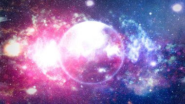 birçok ışık yılı uzakta dünya derin uzayda yıldız alanı. Bu görüntü nasa tarafından döşenmiş unsurları