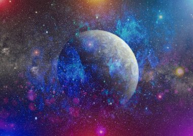 birçok ışık yılı uzakta dünya derin uzayda yıldız alanı. Bu görüntü nasa tarafından döşenmiş unsurları