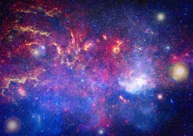 birçok ışık yılı uzakta dünya derin uzayda yıldız alanı. Bu görüntü nasa tarafından döşenmiş unsurları