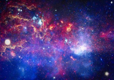 birçok ışık yılı uzakta dünya derin uzayda yıldız alanı. Bu görüntü nasa tarafından döşenmiş unsurları