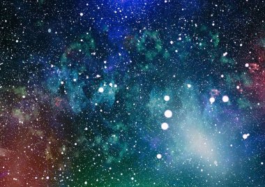 Fütürist soyut alan arkaplanı. Yıldızlı ve nebulalı gece gökyüzü. Bu görüntünün elementleri NASA tarafından desteklenmektedir