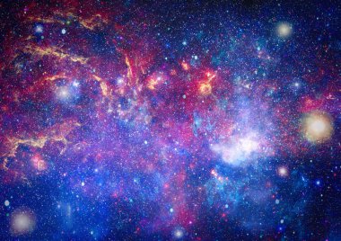 birçok ışık yılı uzakta dünya derin uzayda yıldız alanı. Bu görüntü nasa tarafından döşenmiş unsurları