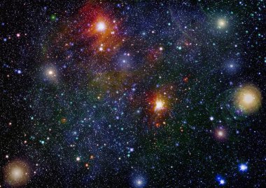 birçok ışık yılı uzakta dünya derin uzayda yıldız alanı. Bu görüntü nasa tarafından döşenmiş unsurları