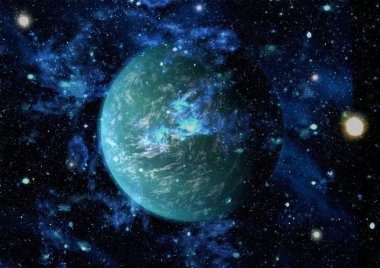 Fütürist soyut alan arkaplanı. Yıldızlı ve nebulalı gece gökyüzü. Bu görüntünün elementleri NASA tarafından desteklenmektedir