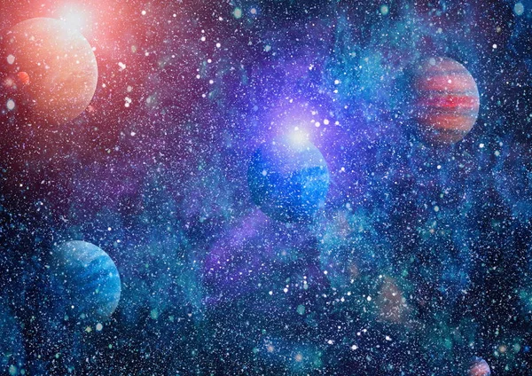 Een Felle Explosie Ruimte Abstracte Illustratie Van Het Universum Elementen — Stockfoto