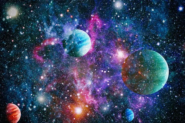 Πυροσβεστική Έκρηξη Στο Διάστημα Αφηρημένη Απεικόνιση Του Σύμπαντος Στοιχεία Αυτής — Φωτογραφία Αρχείου