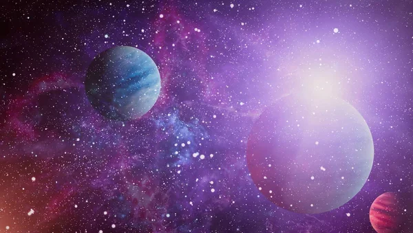 Esplosione Fuoco Nello Spazio Illustrazione Astratta Dell Universo Elementi Questa — Foto Stock