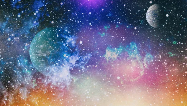 Futuristische Abstrakte Raumhintergründe Nachthimmel Mit Sternen Und Nebel Elemente Dieses — Stockfoto