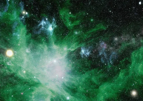 Futuristic abstract space background. Night sky with stars and nebula. Elements of this image furnished by NASA