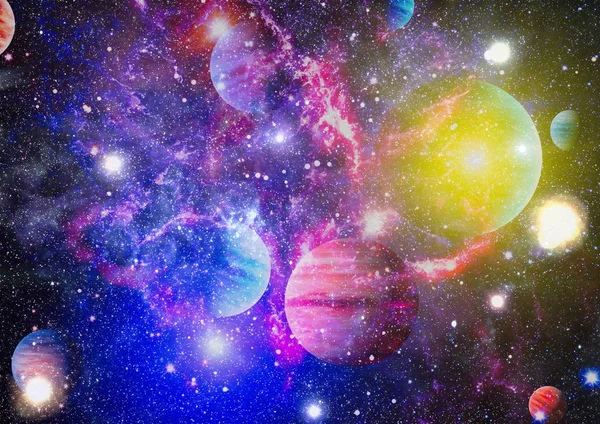 Een Felle Explosie Ruimte Abstracte Illustratie Van Het Universum Elementen — Stockfoto