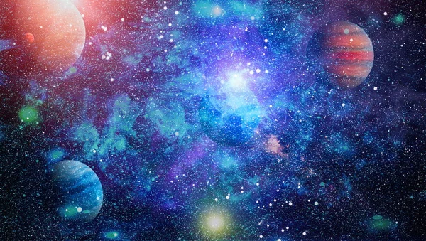 Uzayda Ateşli Bir Patlama Evrenin Soyut Çizimi Görüntünün Elementleri Nasa — Stok fotoğraf