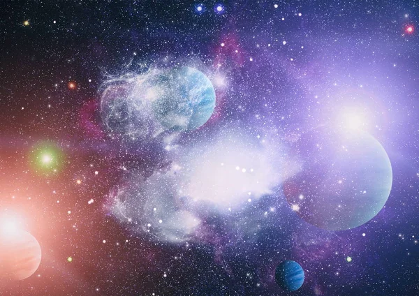 Esplosione Fuoco Nello Spazio Illustrazione Astratta Dell Universo Elementi Questa — Foto Stock