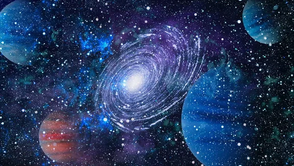 Een Felle Explosie Ruimte Abstracte Illustratie Van Het Universum Elementen — Stockfoto