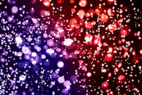 Christmas Background Subtle Flying Snow Flakes Stars Dark Blue Night — Stock Photo, Image