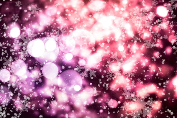 Brenred bokeh light background, Christmas and New Year holiday background — 스톡 사진