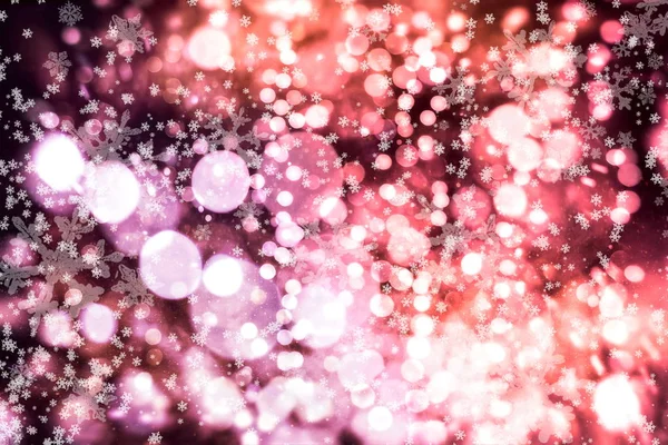 Brenred bokeh light background, Christmas and New Year holiday background — 스톡 사진