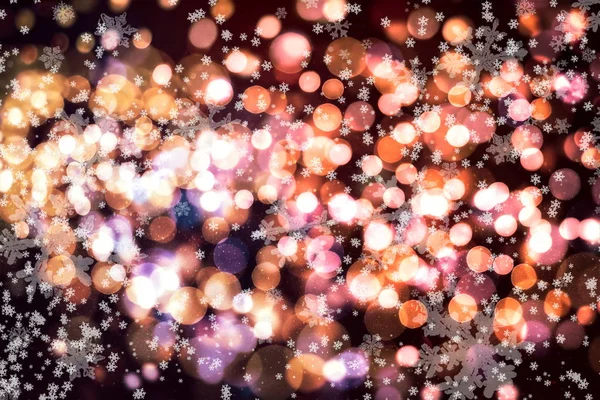 Suddig bokeh ljus bakgrund, jul och nyår semester bakgrund — Stockfoto