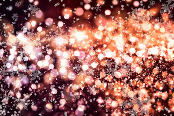 Boże Narodzenie tła. Subtelne latający płatki śniegu i gwiazd na tle ciemno niebieski noc. Cudny zima śnieżynka srebrne nakładki szablonu. — Zdjęcie stockowe
