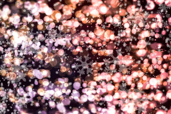 Fondo de Navidad. Sutiles copos de nieve voladores y estrellas sobre fondo de noche azul oscuro. Hermosa plantilla de superposición de copo de nieve de plata de invierno . —  Fotos de Stock