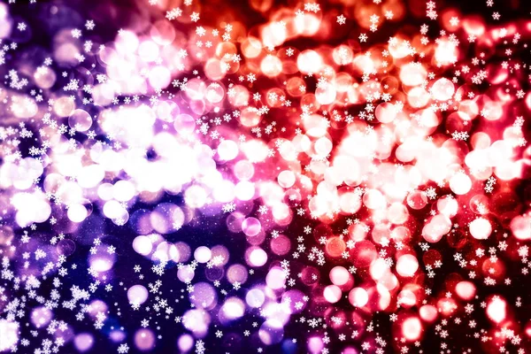 Weihnachtlicher Hintergrund. Dezent fliegende Schneeflocken und Sterne auf dunkelblauem Nachthintergrund. schöne Winter silberne Schneeflocke Overlay-Vorlage. — Stockfoto